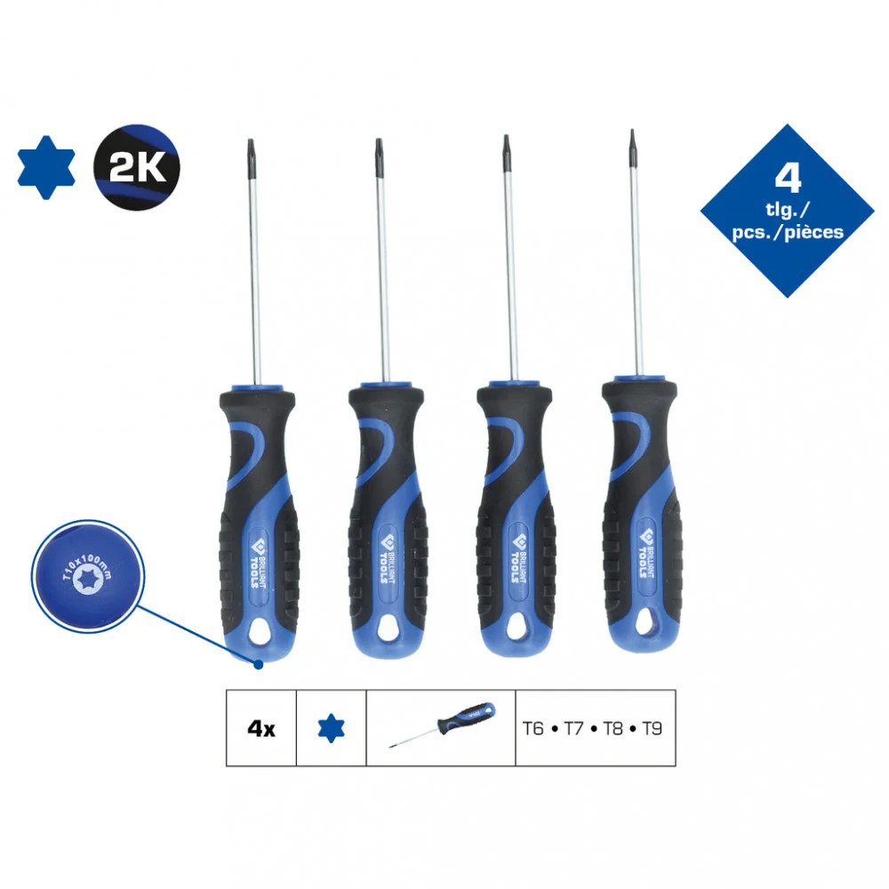 Juego de destornilladores Torx de tres lóbulos Milwaukee, 6 piezas