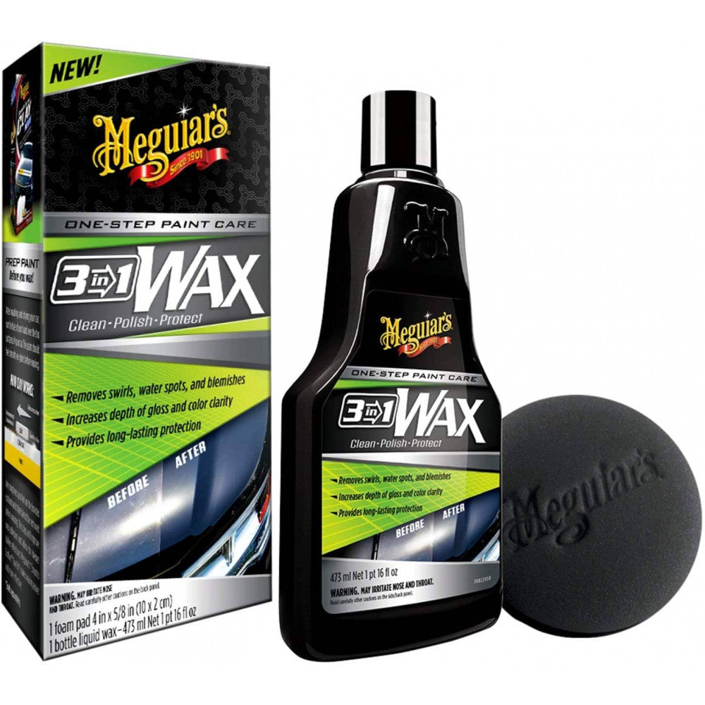 2) Meguiars Cleaner Wax 16oz Car Auto Detailing Liquid Wax ~ Ships Fast