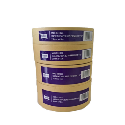 Heat Resistant Masking Tape 110 degrees Maddox Premium, 30mm x 45m