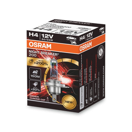 Halogen Bulb H4 Osram Night Breaker 200, 12V, 60/55W