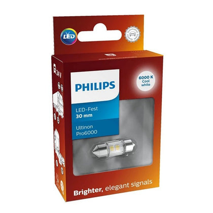 White LED Truck Bulb Philips Pro6000, 24V, 30mm