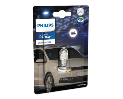 LED Bulb W16W Philips Ultinon Pro3100, 12V, White