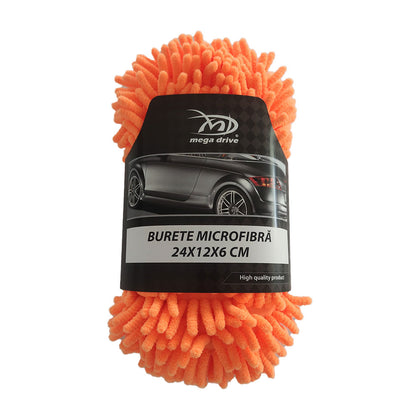 Car Wash Microfiber Sponge Mega Drive, Orange, 24 x 12 x 6cm