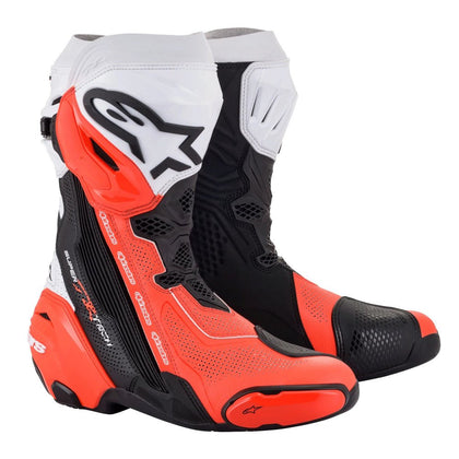 Motociklininko batai Alpinestars Supertech R Vented, juoda/raudona/balta