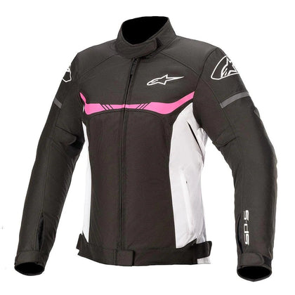 Αδιάβροχο γυναικείο μπουφάν Moto Alpinestars Stella T-SPS, Μαύρο/Λευκό/Ροζ