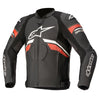 Usnjena motoristična jakna Alpinestars GP Plus V3 Rideknit, črna/rdeča/bela