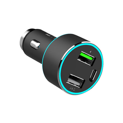 Car Charger 3 Ports Mega Drive, USB QC3.0 and USB C