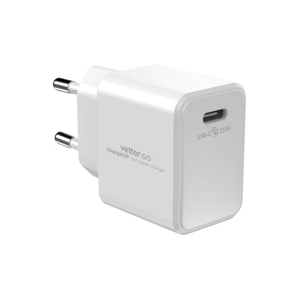 Smart Travel Charger with Type-C Cable Vetter chargeUP, 25W, White