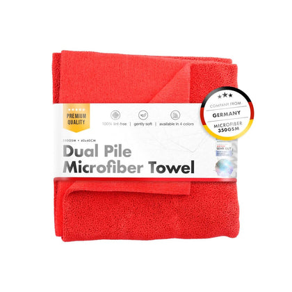 Ściereczka z mikrofibry ChemicalWorkz Dual Pile Towel, 350 GSM, 40 x 40 cm, czerwona