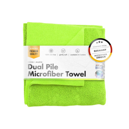 Mikrovláknová utierka ChemicalWorkz Dual Pile Towel, 350 GSM, 40 x 40 cm, zelená