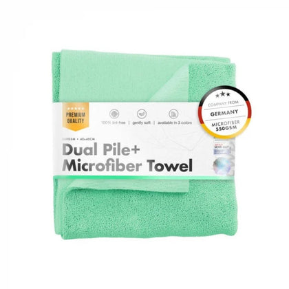 Ściereczka z mikrofibry ChemicalWorkz Dual Pile Towel, 550 GSM, 40 x 40 cm, jasny zielony