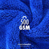 Mikrokiudlapp ChemicalWorkz servadeta pehme puudutusega rätik, 500GSM, 40 x 40cm, sinine