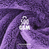 Микрофибърна кърпа ChemicalWorkz Edgeless Soft Touch, 500GSM, 40 x 40 см, лилава