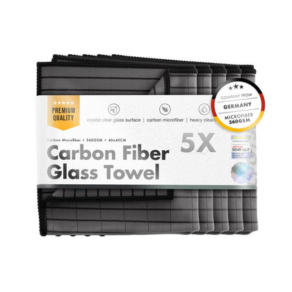 Mikrovlaknena krpa za čiščenje stekla ChemicalWorkz iz karbonskih vlaken, 360 GSM, 40 x 40 cm, 5 kosov