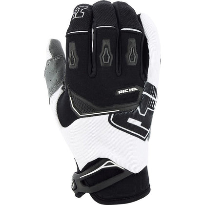 Kolesarske rokavice Richa Desert MX Logo, črno/belo