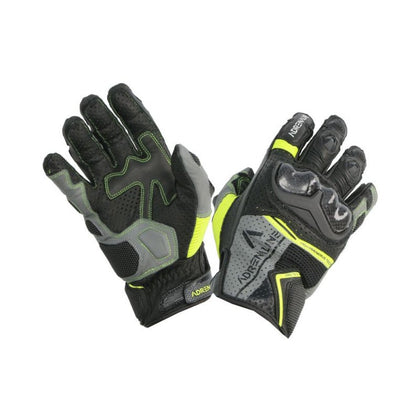 Motoristične rokavice Adrenaline Hexagon PPE, črna/siva/rumena