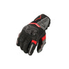 Motociklinės pirštinės Adrenaline Hexagon PPE, juoda/pilka/raudona
