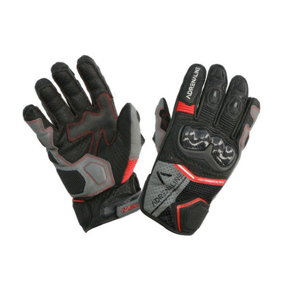 Γάντια Μοτοσικλέτας Adrenaline Hexagon PPE, Μαύρο/Γκρι/Κόκκινο