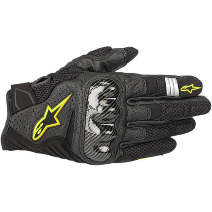 Γάντια Μοτοσικλέτας Alpinestars SMX-1 Air V2, Μαύρο/Κίτρινο