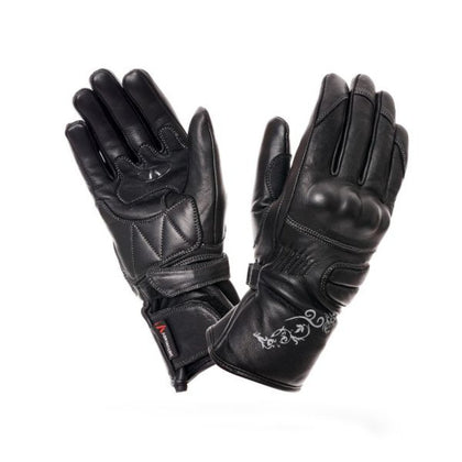 Damskie skórzane rękawice motocyklowe Adrenaline Venus Pro 2.0, czarne