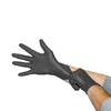 Nitril Getextureerde Handschoenen AMPri Solid Safety High Grip Zwart, Zwart, 100 stuks