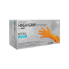 Nitril-texturierte AMPri Solid Safety High Grip Orange-Handschuhe, Orange, 50 Stk