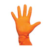 Nitrilne teksturirane AMPri Solid Safety rokavice z visokim oprijemom, oranžne, 50 kosov