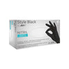 Guanti in nitrile senza polvere AMPri Style Black, Nero, 100 pezzi