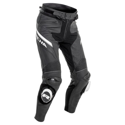 Usnjene motoristične hlače Richa Viper 2 ulične hlače, črne/bela