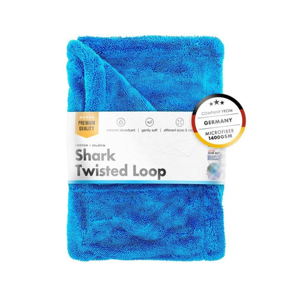 Suha brisača ChemicalWorkz Shark Twisted Loop Towel, 1400 GSM, 60 x 40 cm, modra