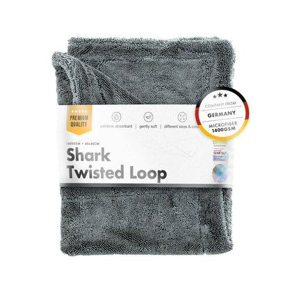Serviette sèche ChemicalWorkz Shark, serviette à boucle torsadée, 1300 g/m², 80 x 50 cm, gris