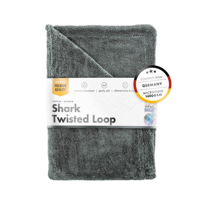 Suchy ręcznik ChemicalWorkz Shark Twisted Loop, 1400 GSM, 60 x 40 cm, szary