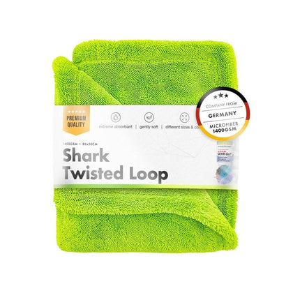 Суха кърпа ChemicalWorkz Shark Twisted Loop, 1400 GSM, 80 x 50см, зелена