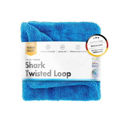 Suchy ręcznik ChemicalWorkz Shark Twisted Loop, 1300 GSM, 40 x 40 cm, niebieski