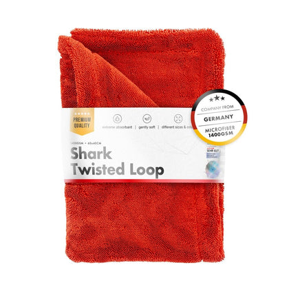 Суха кърпа ChemicalWorkz Shark Twisted Loop, 1400 GSM, 60 x 40 см, червена