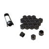 Wheel Studs Set Mega Drive, 17mm, Black, 20 pcs