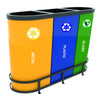 Set of Metal Selective Waste Bins Esenia, 63L, 3 pcs