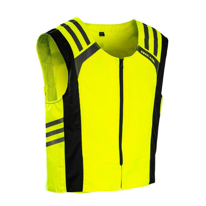 Odsevni moto telovnik Richa varnostna mrežasta jakna, rumeno/črna