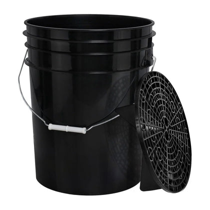 Cubo de lavado de autos con protector de arena Set speckLESS Wash Warrios, negro, 20L