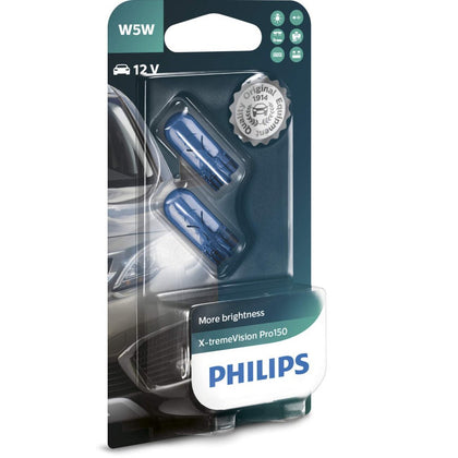 Avtomobilske žarnice W5W Philips X-TremeVision Pro150, 12V, 5W, 2 kosa