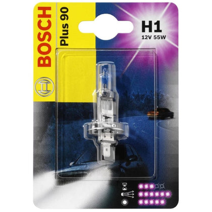 Λαμπτήρας αλογόνου H1 Bosch Plus 90, 12V, 55W