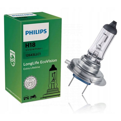 Λάμπα αλογόνου H18 Philips LongLife EcoVision 12V, 65W