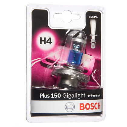 Halogeenpirn H4 Bosch Plus 150 Gigalight, 12V, 60/55W