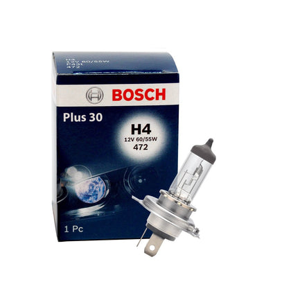 Халогенна крушка H4 Bosch Plus 30, 12V, 60/55W