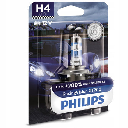 Λάμπα αλογόνου H4 Philips RacingVision GT200, 12V, 60/55W