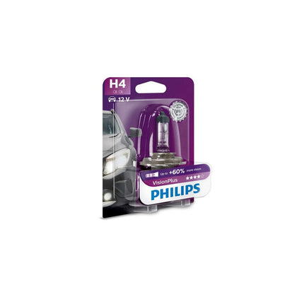 Λάμπα αλογόνου H4 Philips VisionPlus, 12V, 60/55W