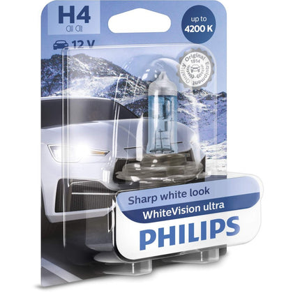 Λάμπα αλογόνου H4 Philips WhiteVision Ultra 12V, 60/55W
