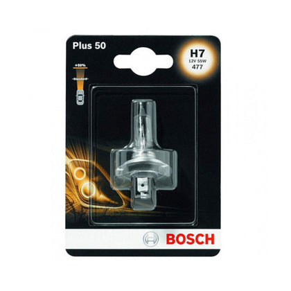 Lampadina alogena H7 Bosch Plus 50, PX26d, 12V, 55W