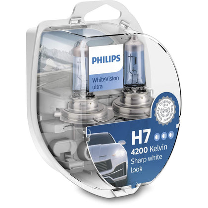 Λαμπτήρες αλογόνου H7 Philips WhiteVision Ultra, 12V, 55W, 2 τεμ.