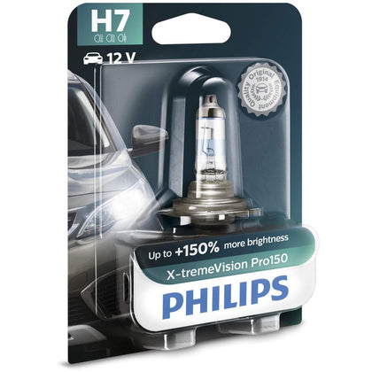 Λάμπα αλογόνου H7 Philips X-TremeVision Pro 150, 12V, 55W